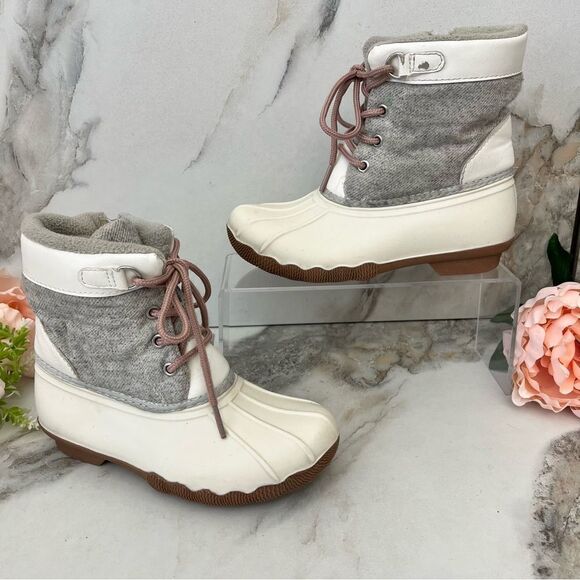 NORDSTROM Kids Brooklyn Water-resistant Winter Boot In Ivory Size 13 - Picture 4 of 15